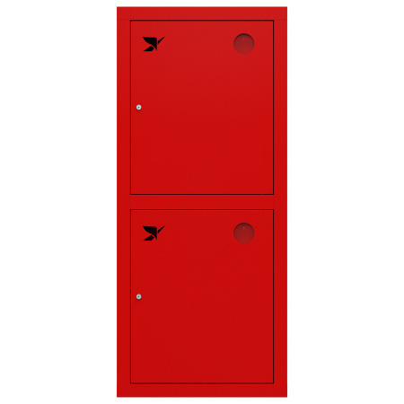 ШП-К-Пульс-320-21 ВЗК правый шкаф пожарный с почтовыми замками (встроенный, закрытый, красный)