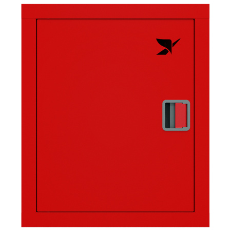 ШП-К-Пульс-310 ВЗК ЕВРО левый шкаф пожарный с евроручкой (встроенный, закрытый, красный)