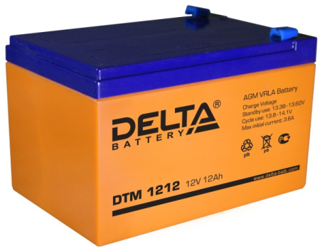 Delta DTM 1212 (12В 12Ач) 151х98х101 мм Аккумуляторная батарея Delta DTM 1212 (12В 12Ач) 151х98х101 мм Аккумуляторная батарея