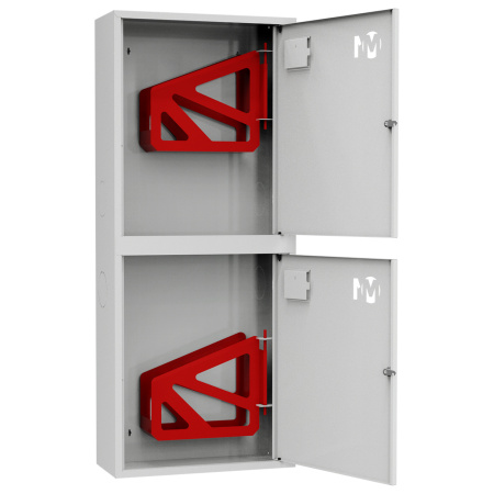 ШП-К-003-21 "Т" НЗБ М01 правый шкаф пожарный с почтовыми замками (навесной, закрытый, белый)