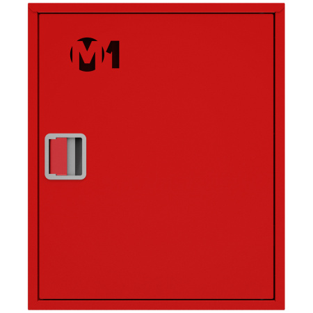 ШП-К-001 "Т" НЗК М01 ЕВРО правый шкаф пожарный с евроручкой (навесной, закрытый, красный)