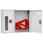 ШП-К-О-002 "Т" НОБ М01 ЕВРО правый шкаф пожарный с евроручкой (навесной, открытый, белый)