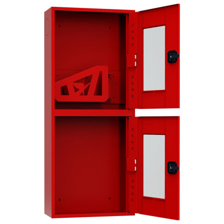 ШП-К-О-Пульс-320 НОК/ВОК (У) универсальный шкаф пожарный с ручкой-замком (открытый, красный)