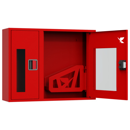 ШП-К-О-Пульс-315 НОК ЕВРО правый шкаф пожарный с евроручкой (навесной, открытый, красный)