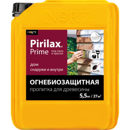 Биопирен Pirilax-Prime (5,5 кг) огнебиозащитная пропитка для древесины