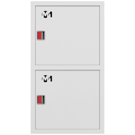 ШП-К-О-003-12 "Т" ВЗБ М01 ЕВРО правый шкаф пожарный с евроручками (встроенный, закрытый, белый)