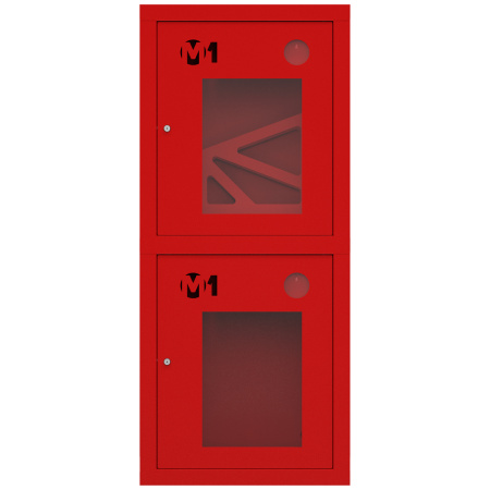 ШП-К-О-003 "Т" ВОК М01 правый шкаф пожарный с почтовыми замками (встроенный, открытый, красный)