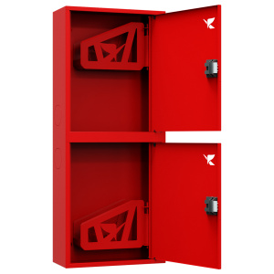 ШП-К-Пульс-320-21 НЗК ЕВРО правый шкаф пожарный с евроручками (навесной, закрытый, красный)
