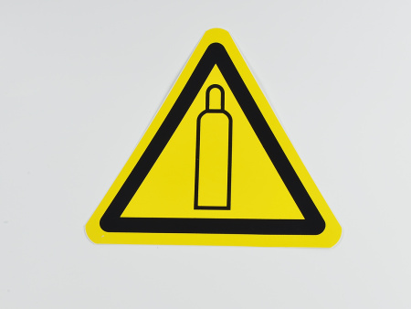 Знак W19 Газовый баллон, 200х200х200 мм