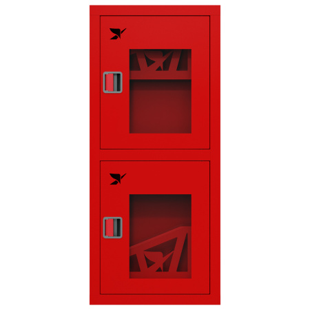 ШП-К-Пульс-320-21 ВОК ЕВРО правый шкаф пожарный с евроручками (встроенный, открытый, красный)