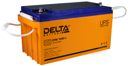 Delta DTM 1265 L (12В 65Ач) 350х167х179 мм Аккумуляторная батарея