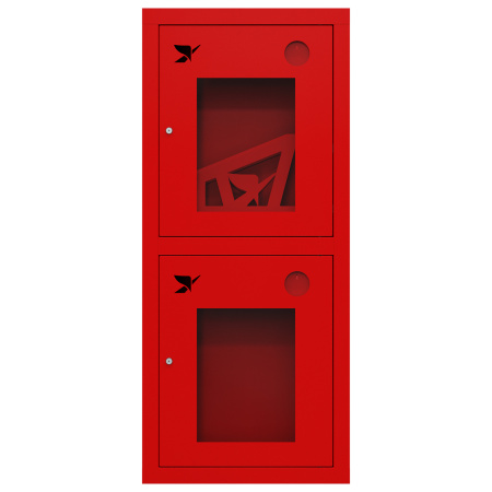 ШП-К-О-Пульс-320 ВОК правый шкаф пожарный с почтовым замком (встроенный, открытый, красный)