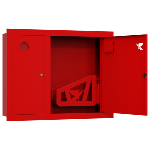 ШП-К-О-Пульс-315 ВЗК правый шкаф пожарный с почтовым замком (встроенный, закрытый, красный)
