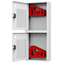 ШП-К-Пульс-320-21 НОБ ЕВРО левый шкаф пожарный с евроручками (навесной, открытый, белый)