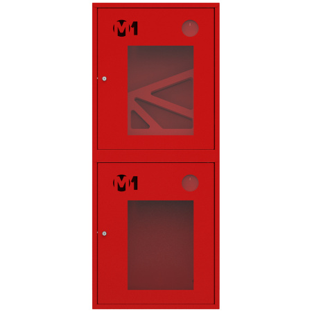 ШП-К-О-003 "Т" НОК М01 правый шкаф пожарный с почтовым замком (навесной, открытый, красный)