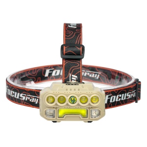 FOCUSray 1334 акку 18650 1200мАН, 200 люмен, цифровой дисплей, сенсор, USB кабель 1/160 фонарь налобный