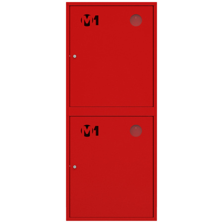 ШП-К-003-21 "Т" НЗК М01 правый шкаф пожарный с почтовыми замками (навесной, закрытый, красный)