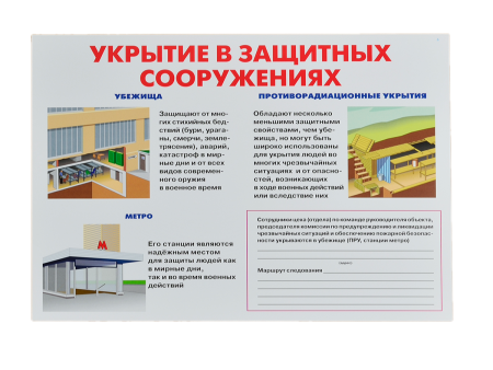 Комплект плакатов 'Уголок гражданской защиты' (А3)