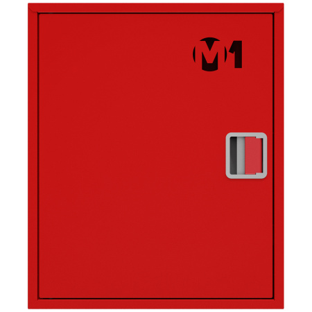 ШП-К-001 "Т" НЗК М01 ЕВРО левый шкаф пожарный с евроручкой (навесной, закрытый, красный)