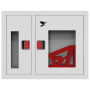 ШП-К-О-Пульс-315 ВОБ ЕВРО правый шкаф пожарный с евроручкой (встроенный, открытый, белый)