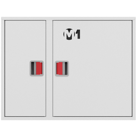 ШП-К-О-002 "Т" НЗБ М01 ЕВРО правый шкаф пожарный с евроручкой (навесной, закрытый, белый)
