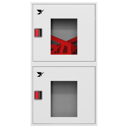 ШП-К-О-Пульс-320-12 НОБ ЕВРО правый шкаф пожарный с евроручками (навесной, открытый, белый)