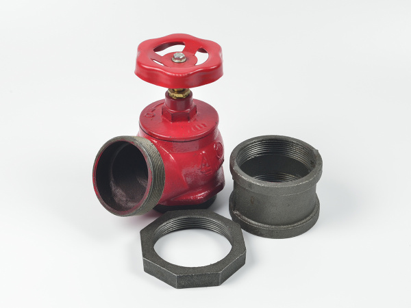 КПЧ угловой 125° (цапка-цапка) Д65 клапан пожарный чугунный 