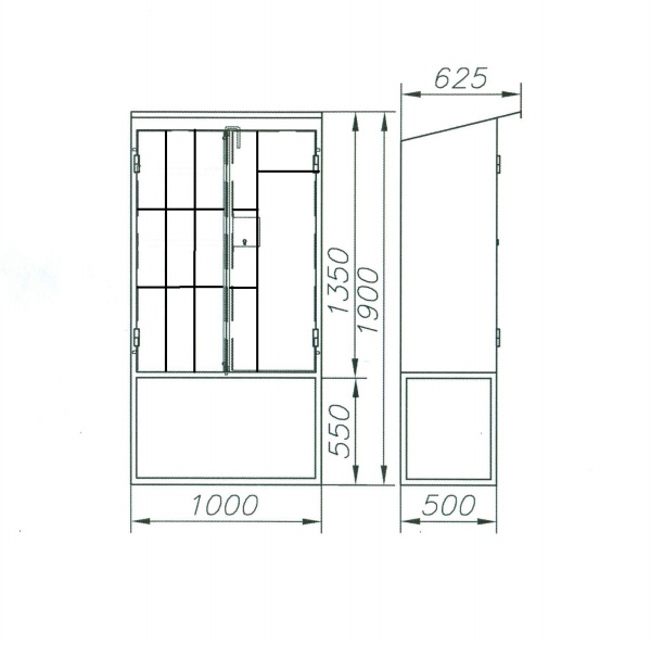 Шкаф для пожарного поста двустворчатый