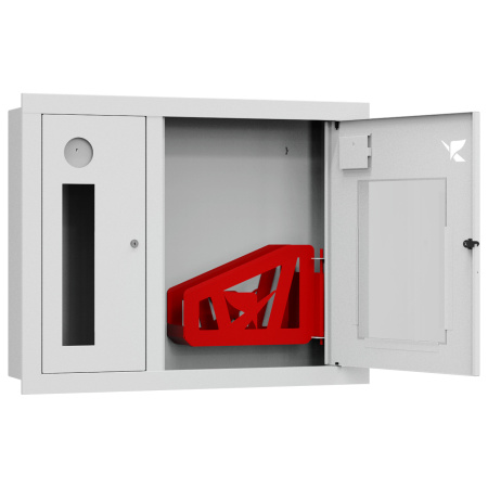 ШП-К-О-Пульс-315 ВОБ правый шкаф пожарный с почтовым замком (встроенный, открытый, белый)