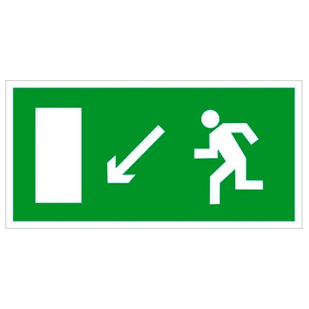 Сменное табло 'Человек влево стрелка вниз в дверь' для светоуказателя М