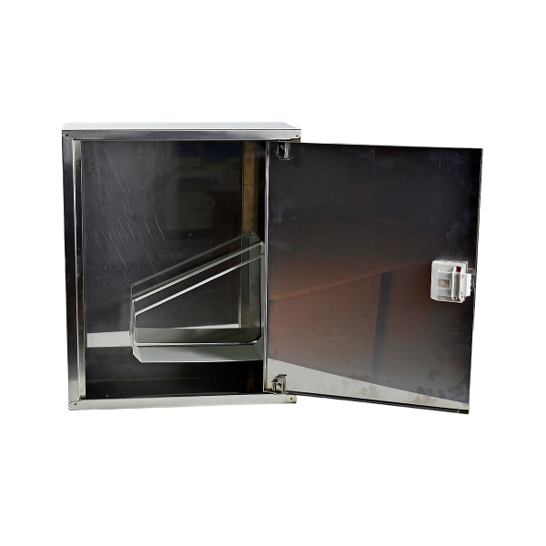 ШП-К-Пульс-310 НЗН ЕВРО левый шкаф пожарный с евроручкой из нержавеющей стали (навесной, закрытый)