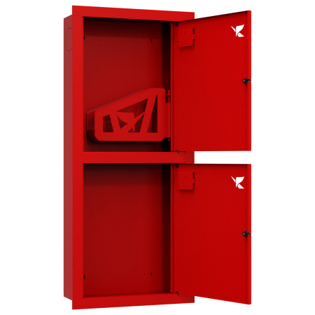 ШП-К-О-Пульс-320 ВЗК правый шкаф пожарный с почтовым замком (встроенный, закрытый, красный)