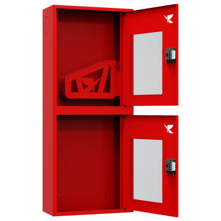ШП-К-О-Пульс-320 НОК ЕВРО правый шкаф пожарный с евроручкой (навесной, открытый, красный)