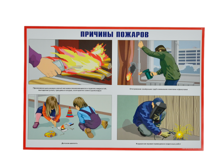 Комплект плакатов 'Умей действовать при пожаре' (А3, 10 листов) Комплект плакатов 'Умей действовать при пожаре' (А3, 10 листов)