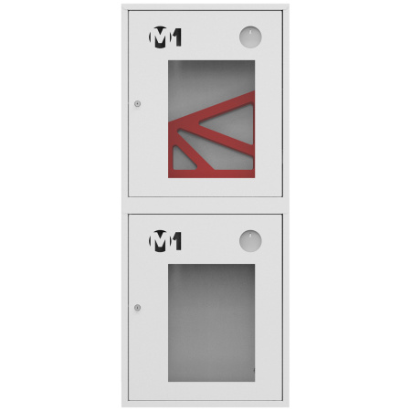 ШП-К-О-003 "Т" НОБ М01 правый Шкаф пожарный с почтовым замком (навесной, открытый, белый)