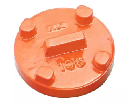 Заглушка ДИНАРМ крашеная 1" (33.7 мм) Ру = 2.0 МПа клеймо FM