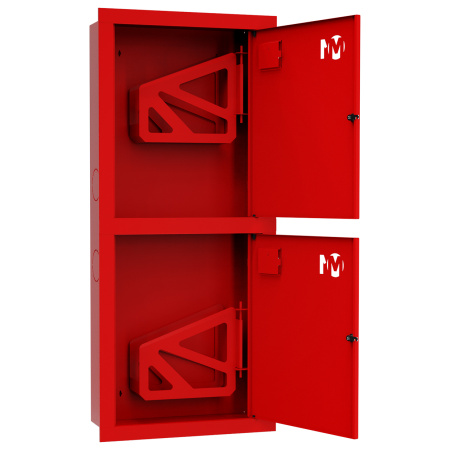 ШП-К-003-21 "Т" ВЗК М01 правый шкаф пожарный с почтовыми замками (встроенный, закрытый, красный)