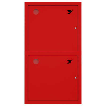 ШП-К-320-12 ВЗК левый шкаф пожарный левый с почтовыми замками (встроенный, закрытый, красный)