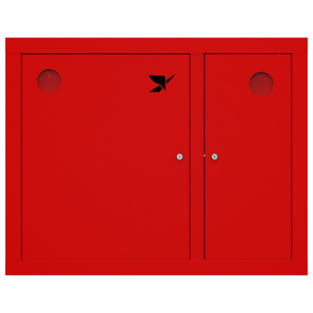 ШП-К-О-Пульс-315 ВЗК левый шкаф пожарный с почтовым замком (встроенный, закрытый, красный)