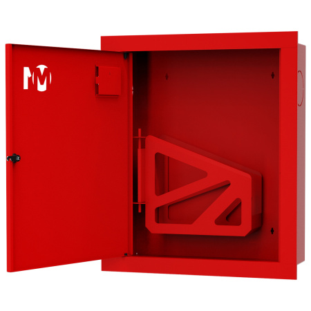 ШП-К-001 "Т" ВЗК М01 левый шкаф пожарный с почтовым замком (встроенный, закрытый, красный)