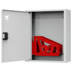 ШП-К-Пульс-310 НЗБ ЕВРО левый шкаф пожарный с евроручкой (навесной, закрытый, белый)