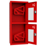 ШП-К-003-21 "Т" ВОК М01 ЕВРО правый шкаф пожарный с евроручками (встроенный, открытый, красный)