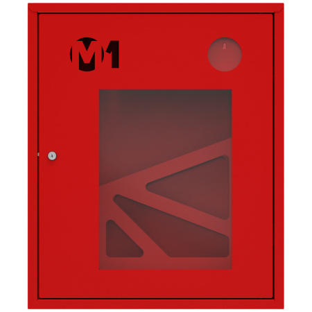 ШП-К-001 "Т" НОК М01 правый шкаф пожарный с почтовым замком (навесной, открытый, красный)