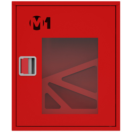 ШП-К-001 "Т" НОК М01 ЕВРО правый шкаф пожарный с евроручкой (навесной, открытый, красный)