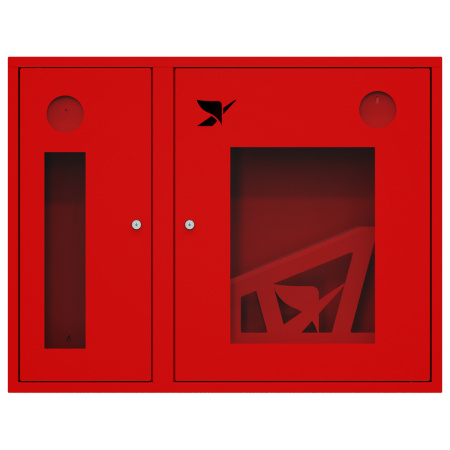 ШП-К-О-Пульс-315 НОК правый шкаф пожарный с почтовым замком (навесной, открытый, красный)