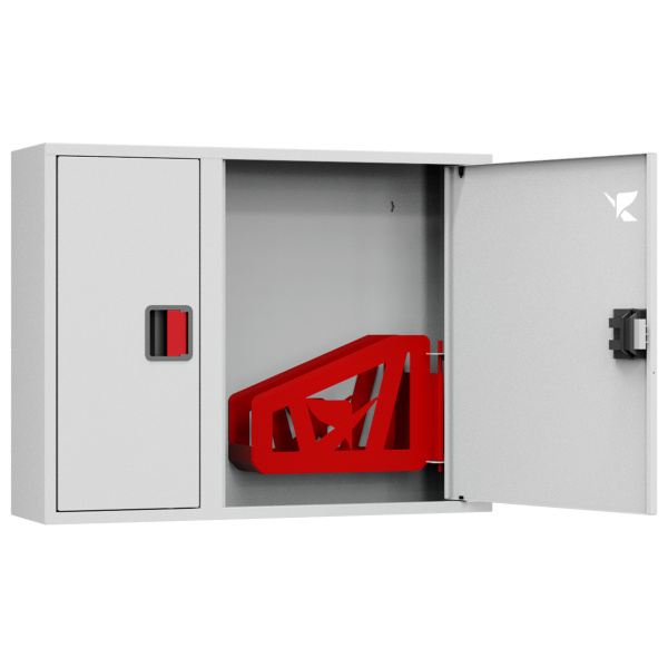 ШП-К-О-Пульс-315 НЗБ ЕВРО правый шкаф пожарный с евроручкой (навесной, закрытый, белый)