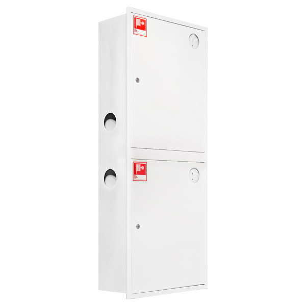ШП-К-320-21 ВЗБ (ШПК-20ВЗБ) правый шкаф пожарный с почтовыми замками (встроенный, закрытый, белый)