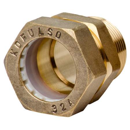 Муфта (соединитель) Kofulso труба - наружная резьба (папа) BC32 Муфта (соединитель) Kofulso труба - наружная резьба (папа) BC32