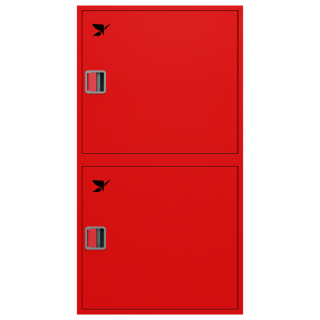 ШП-К-О-Пульс-320-12 НЗК ЕВРО правый шкаф пожарный с евроручками (навесной, закрытый, красный)