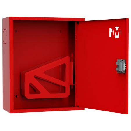 ШП-К-001 "Т" НЗК М01 ЕВРО правый шкаф пожарный с евроручкой (навесной, закрытый, красный)